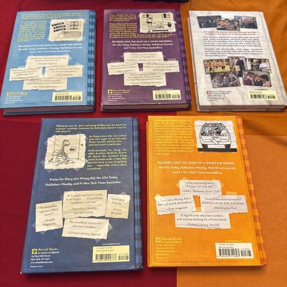 Diary of a Wimpy Kid Book Lot Of 5 by Jeff Kinney. Hardcover Various. Brand New! - Picture 2 of 8